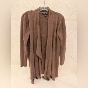Barefoot Dreams Bamboo Chic Lite Cozy Drape Cardigan S/M Taupe Brown